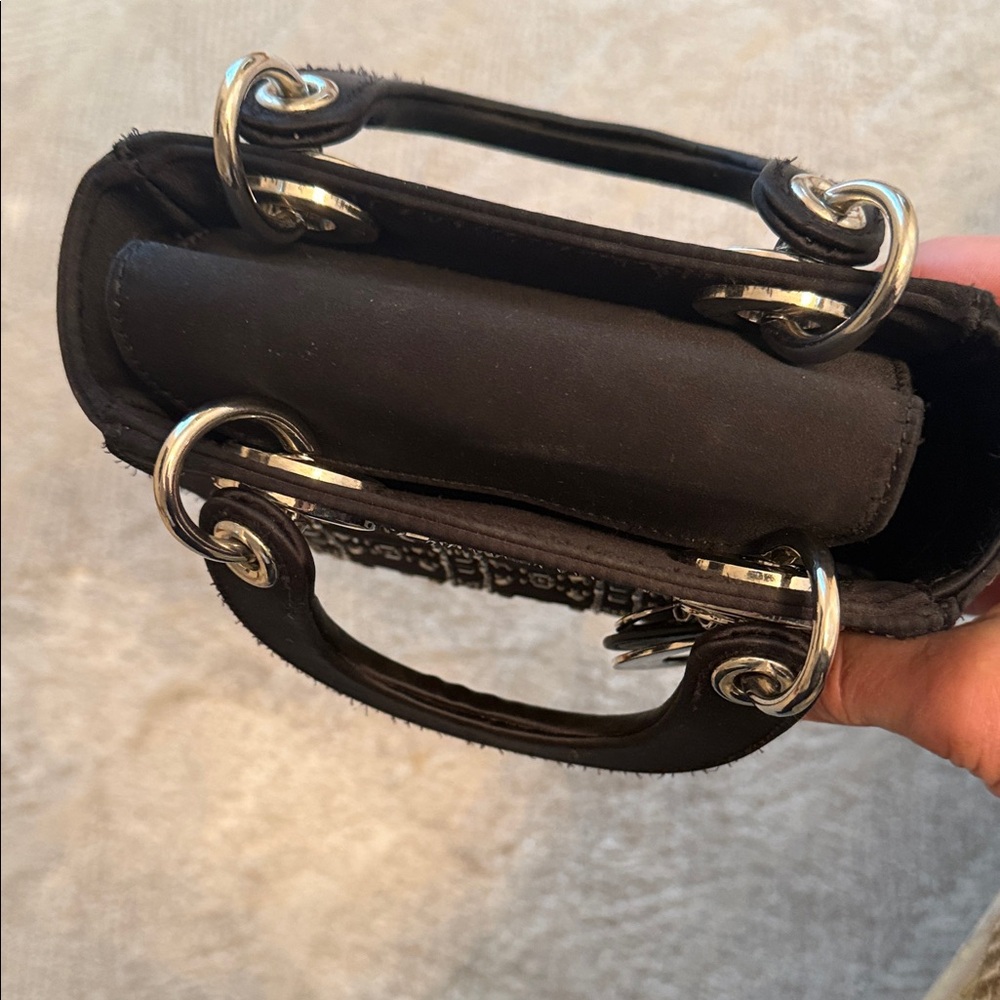 Black Handbag with Silver Sparkling Accents - Picture 10 of 13